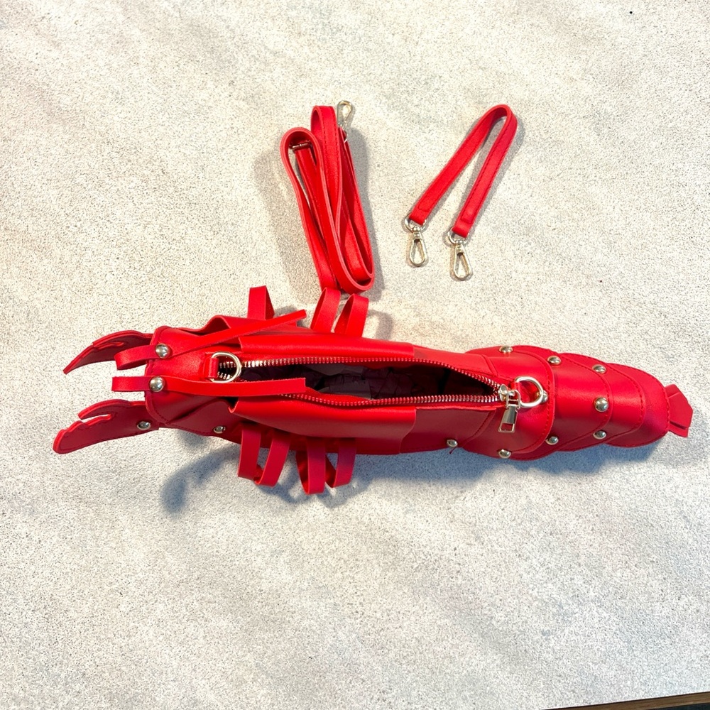 LOUIE Lobster Bag 3D Statement Purse Coastal Beach Nautical,2 Straps Incl.Quirky - Picture 6 of 9